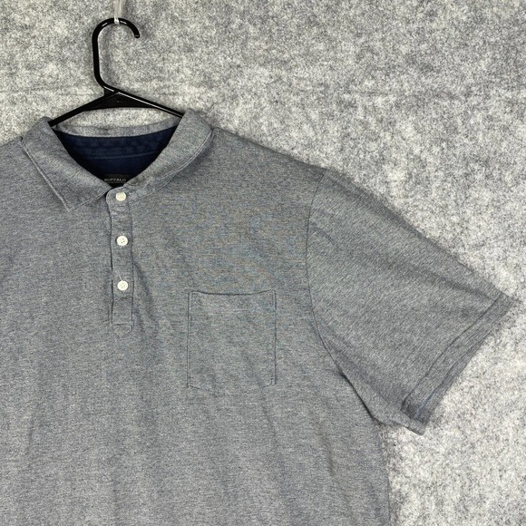 Buffalo David Bitton Polo Shirt Adult 2XL Heather Short Sleeve Stretch Mens FLAW - Picture 2 of 7